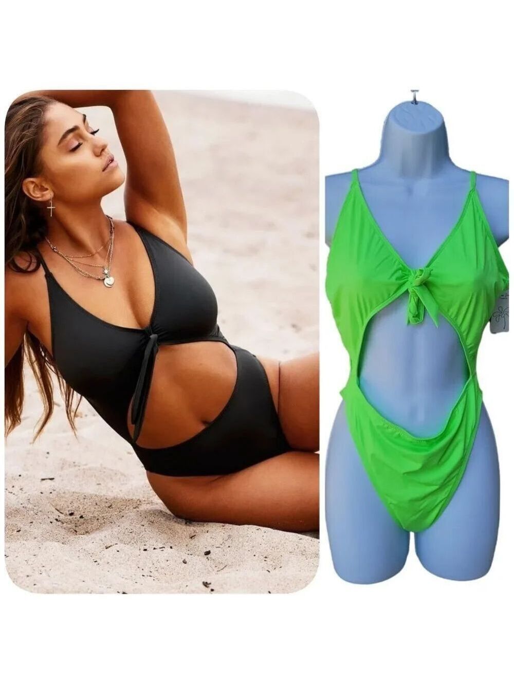 DIPPIN Daisys Cut Out One Piece Swimsuit